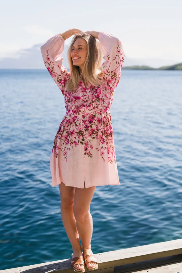 Cleo LS Dress Pale Lilac Cleo Print