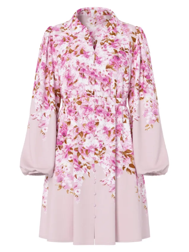 Cleo LS Dress Pale Lilac Cleo Print