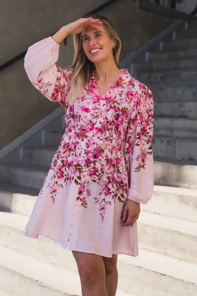 Cleo LS Dress Pale Lilac Cleo Print