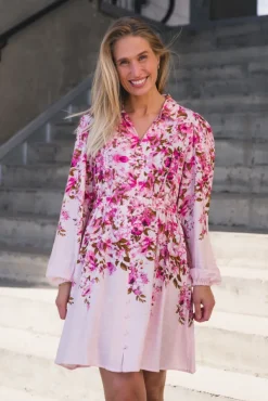 Cleo LS Dress Pale Lilac Cleo Print