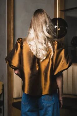 Cleo Pouf Sleeve Blouse Amber