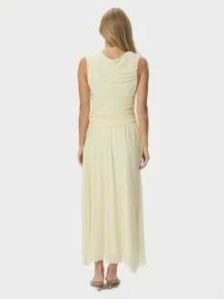 Cludine Mesh Dress Light Yellow