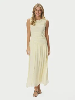 Cludine Mesh Dress Light Yellow