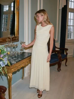 Cludine Mesh Dress Light Yellow
