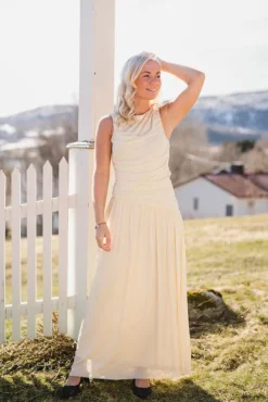 Cludine Mesh Dress Light Yellow