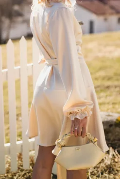 Colbie Heavy Sateen Dress Light Yellow