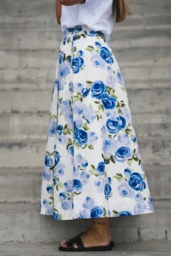 Colea HW Ankle Skirt Star White Emula