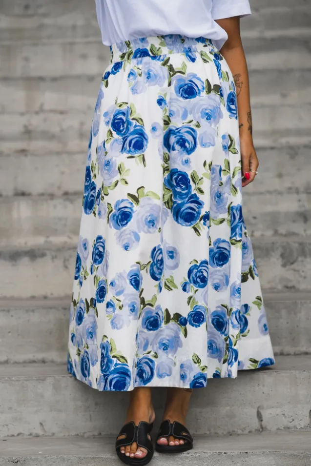 Colea HW Ankle Skirt Star White Emula