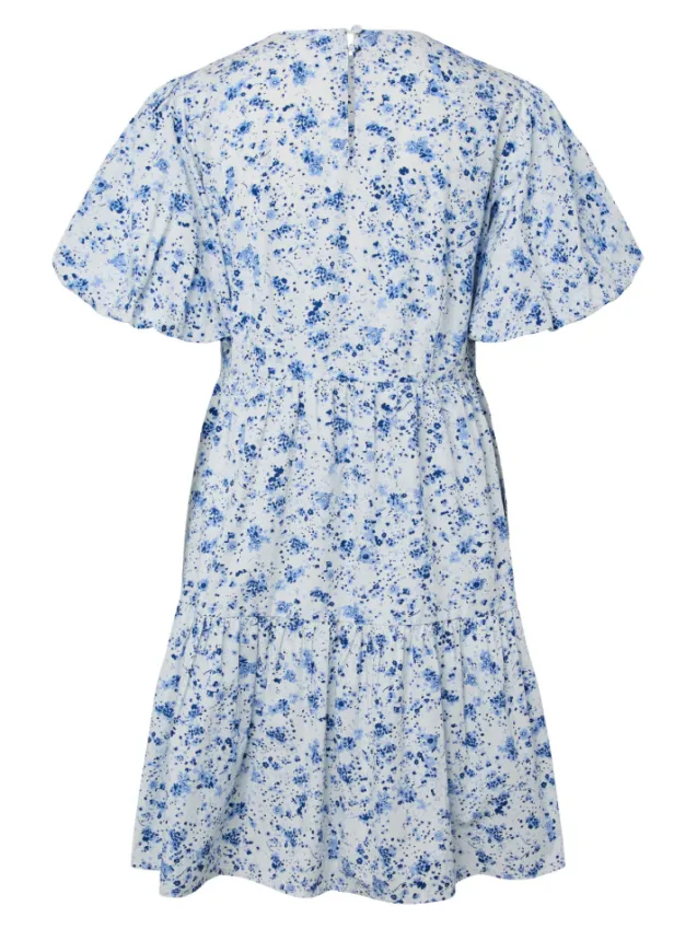 Colea SS Dress Pristine Blue Donna Print