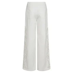 Colette Embroidery Pant Offwhite