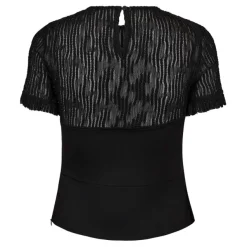 Colton Lace Mix Top Black