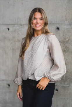 Conny Drape Blouse Mink