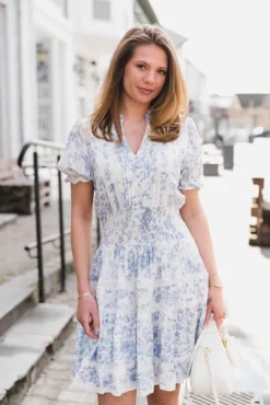 Constance Porcelain Dress Light Blue