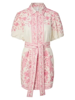 Coralina 2/4 Shirt Dress Pristine Coralina Print