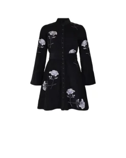 Cord Mini Dress Black