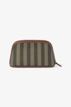 Cosmetic Pouch Large Green Stripe