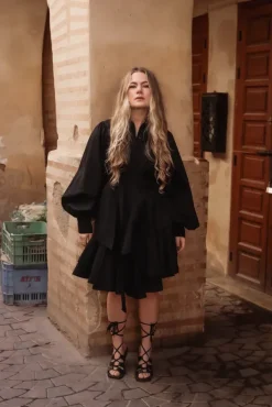 Cotton Ranch Dress Black