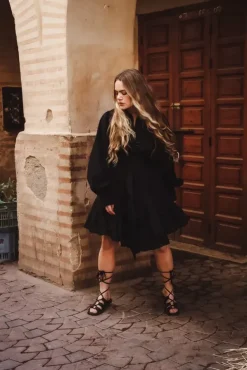 Cotton Ranch Dress Black