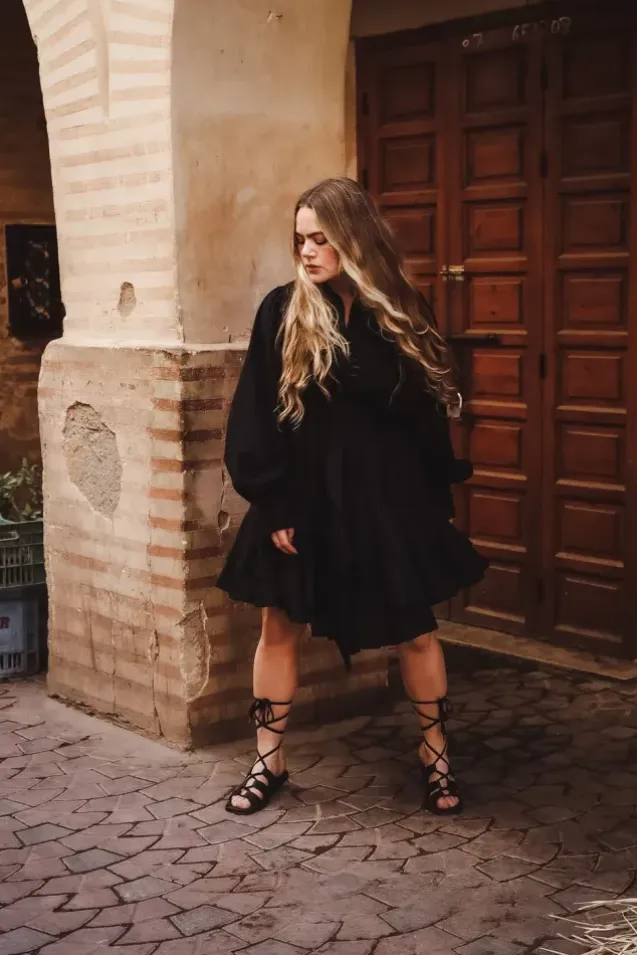Cotton Ranch Dress Black
