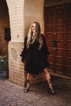 Cotton Ranch Dress Black