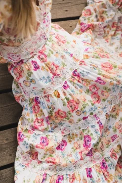 Cotton Slub Maxi Skirt Flora