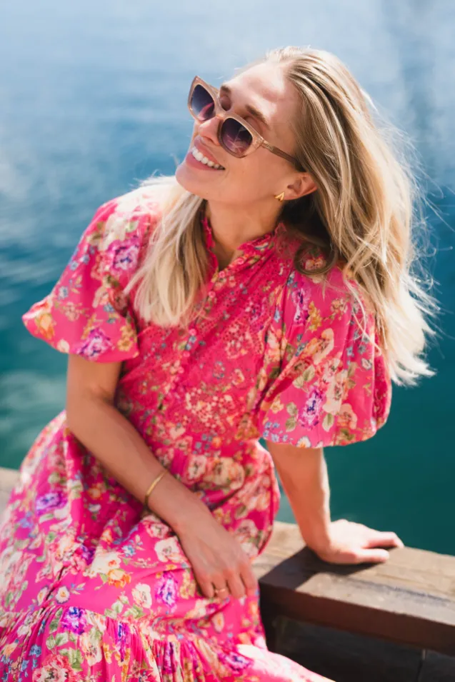 Cotton Slub Midi Dress Rosalie