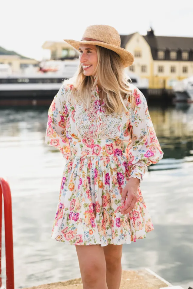 Cotton Slub Mini Dress Flora