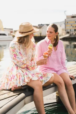 Cotton Slub Mini Dress Flora