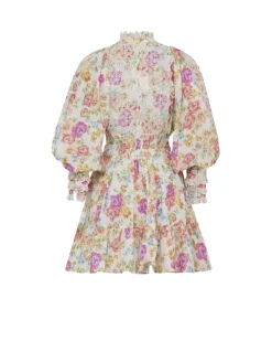 Cotton Slub Mini Dress Flora