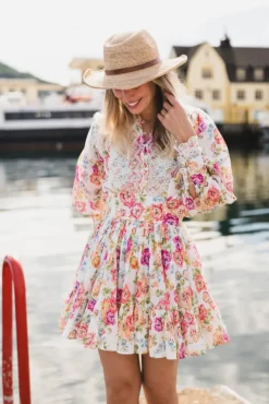 Cotton Slub Mini Dress Flora