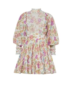 Cotton Slub Mini Dress Flora