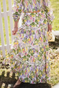 Cotton Slub Skirt Summer Lilacs