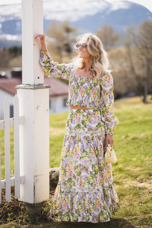 Cotton Slub Top Summer Lilacs