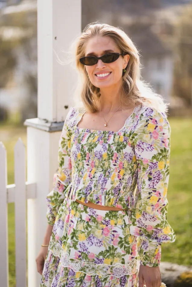 Cotton Slub Top Summer Lilacs