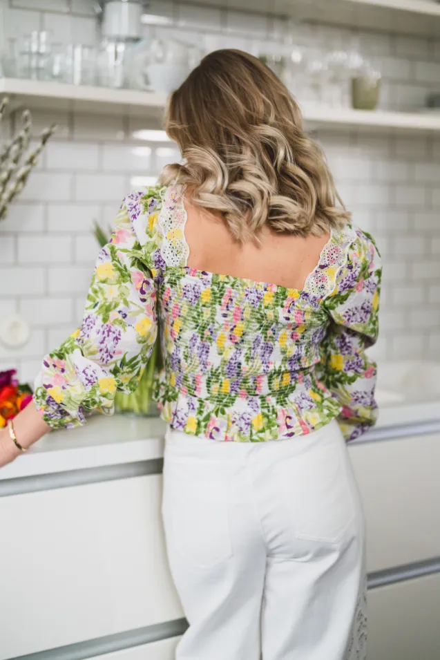 Cotton Slub Top Summer Lilacs