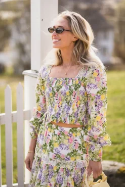 Cotton Slub Top Summer Lilacs