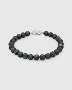 Cove Bracelet Black Larvikite