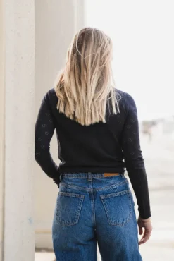 Cove Pointelle Dark Grey