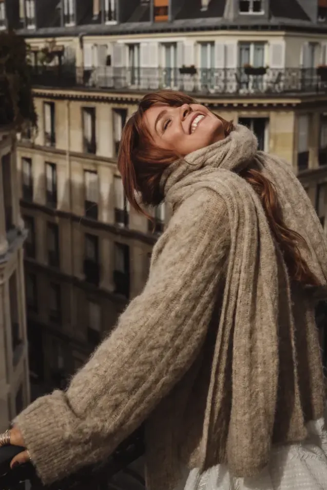 Cozy Scarf Beige Melange