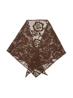 Croflora Triangle Scarf Hot Fudge Brown