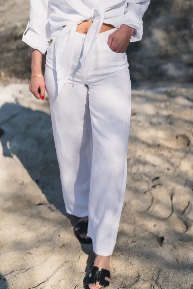 Culotte Linen Colour White