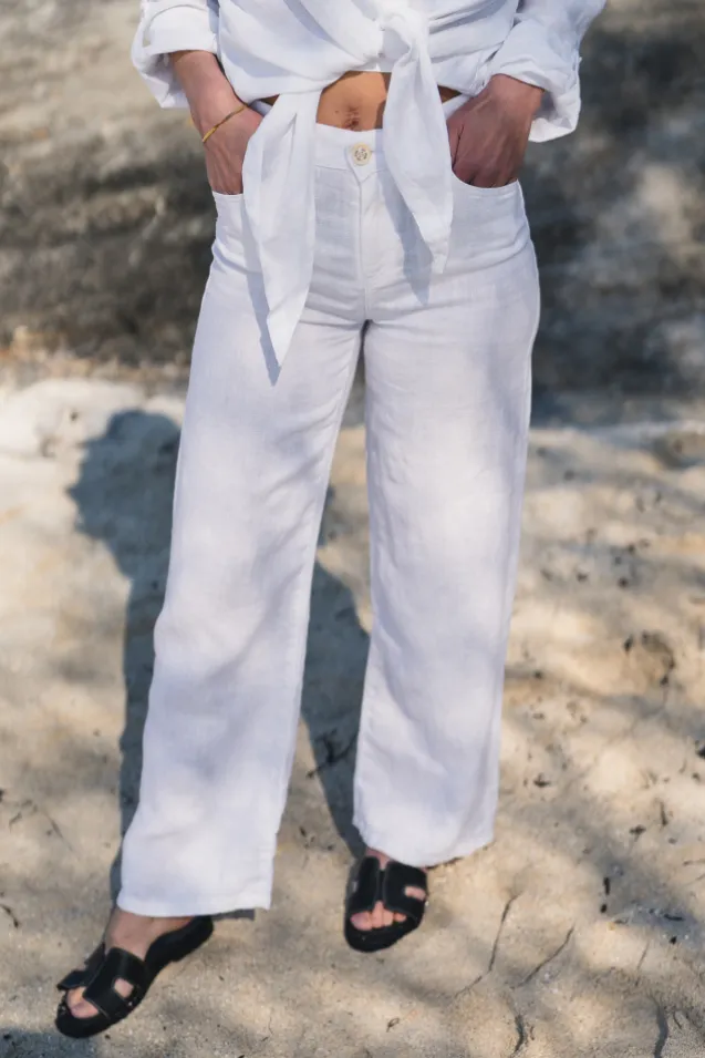 Culotte Linen Colour White