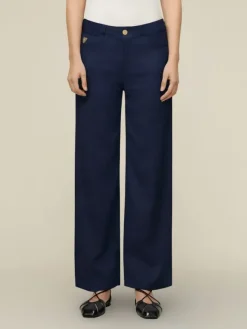 Culotte Linen Summer Navy