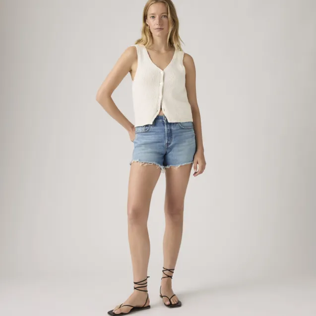 501 Curve Shorts Indigo Worn In