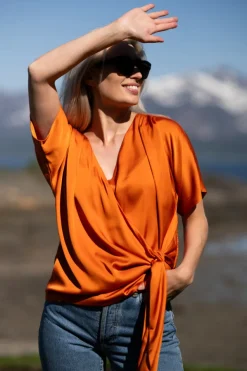 Dagmar Blouse Tangerine