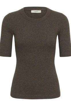 Dagna Melange T-Shirt Chocolate Brown