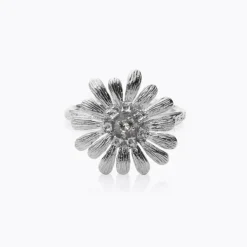 Daisy Ring Rhodium Crystal