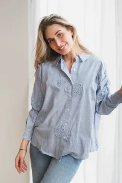 Dalma Dori Mini Stripe Shirt Blue