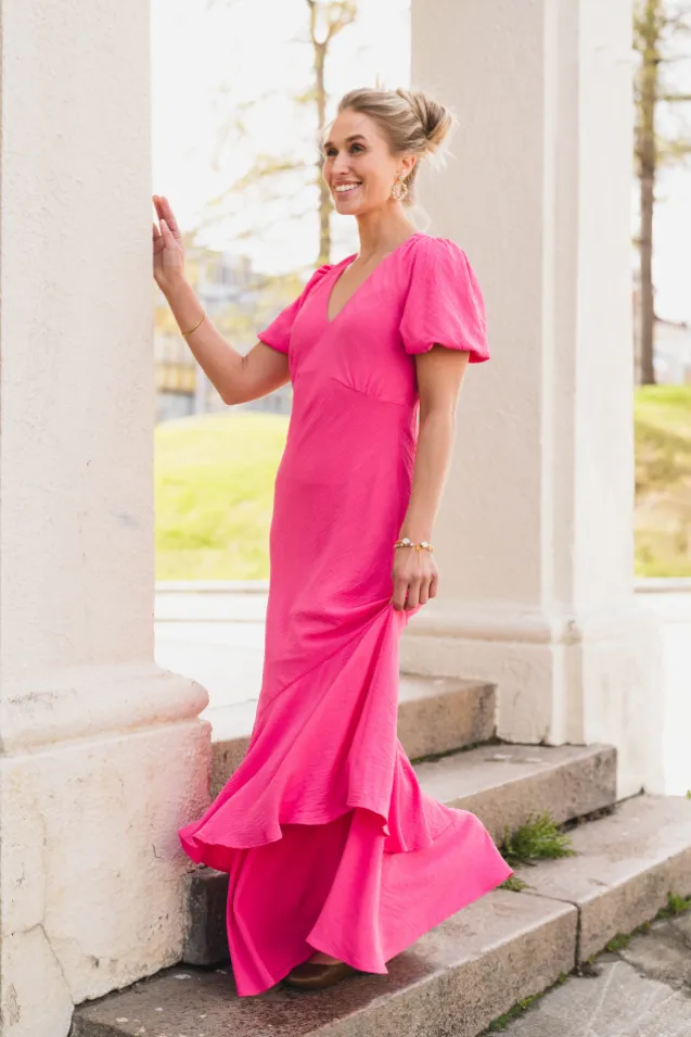 Dariah Structure Solid Dress Pink