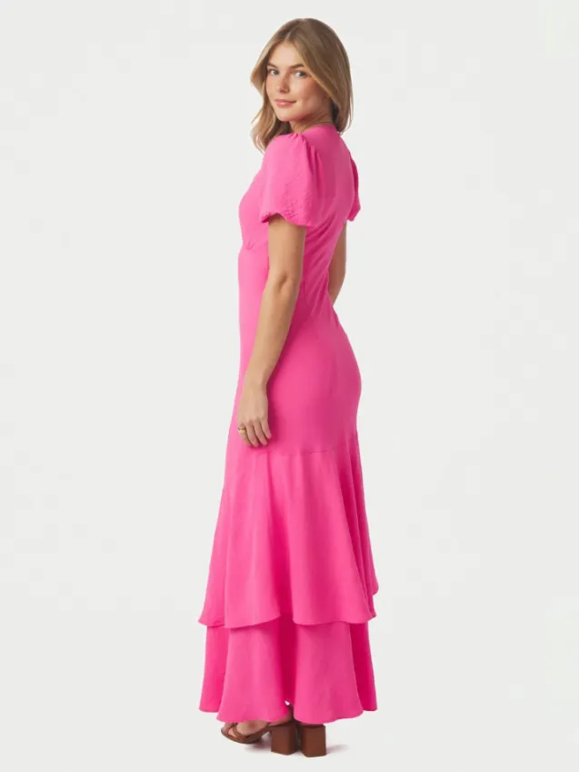 Dariah Structure Solid Dress Pink